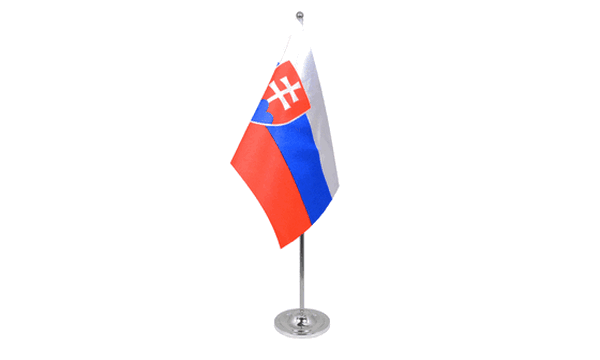 Slovakia Satin Table Flag